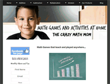 Tablet Screenshot of math-games-and-activities-at-home.com